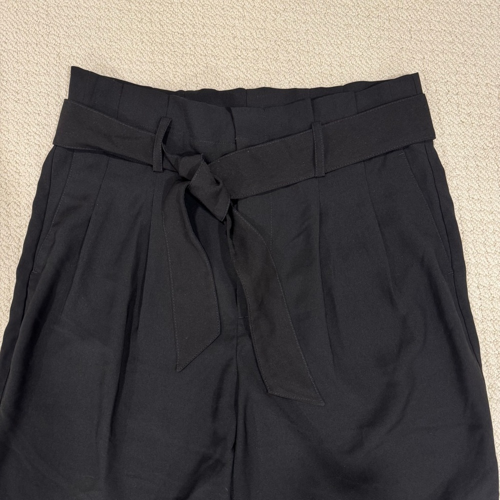 Black Madewell Wide Leg Paperbag Pants
